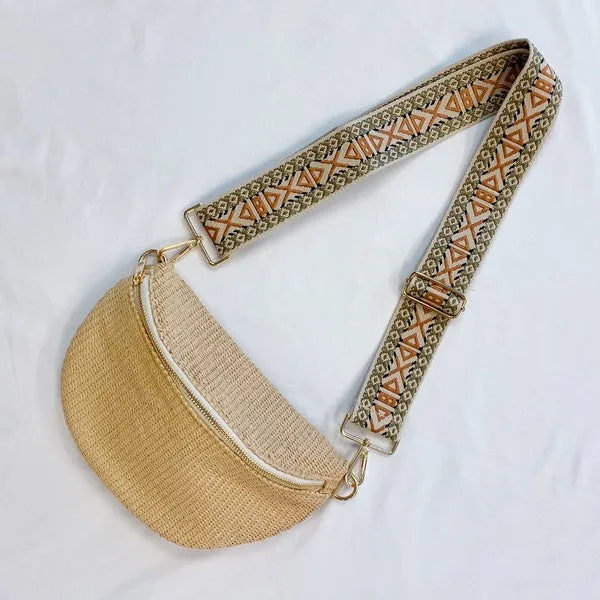 Bahama Breeze Fit All Sling Bag – Woven Everyday Crossbody with Adjustable Strap