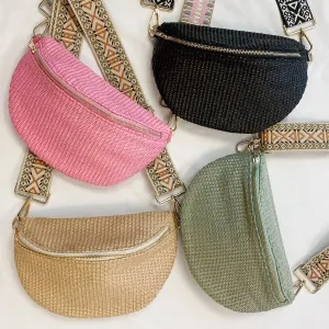 Bahama Breeze Fit All Sling Bag – Woven Everyday Crossbody with Adjustable Strap