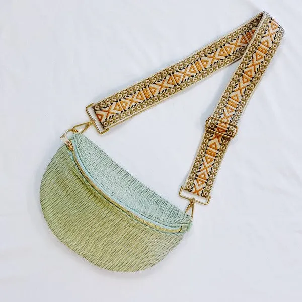 Bahama Breeze Fit All Sling Bag – Woven Everyday Crossbody with Adjustable Strap