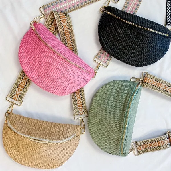 Bahama Breeze Fit All Sling Bag – Woven Everyday Crossbody with Adjustable Strap