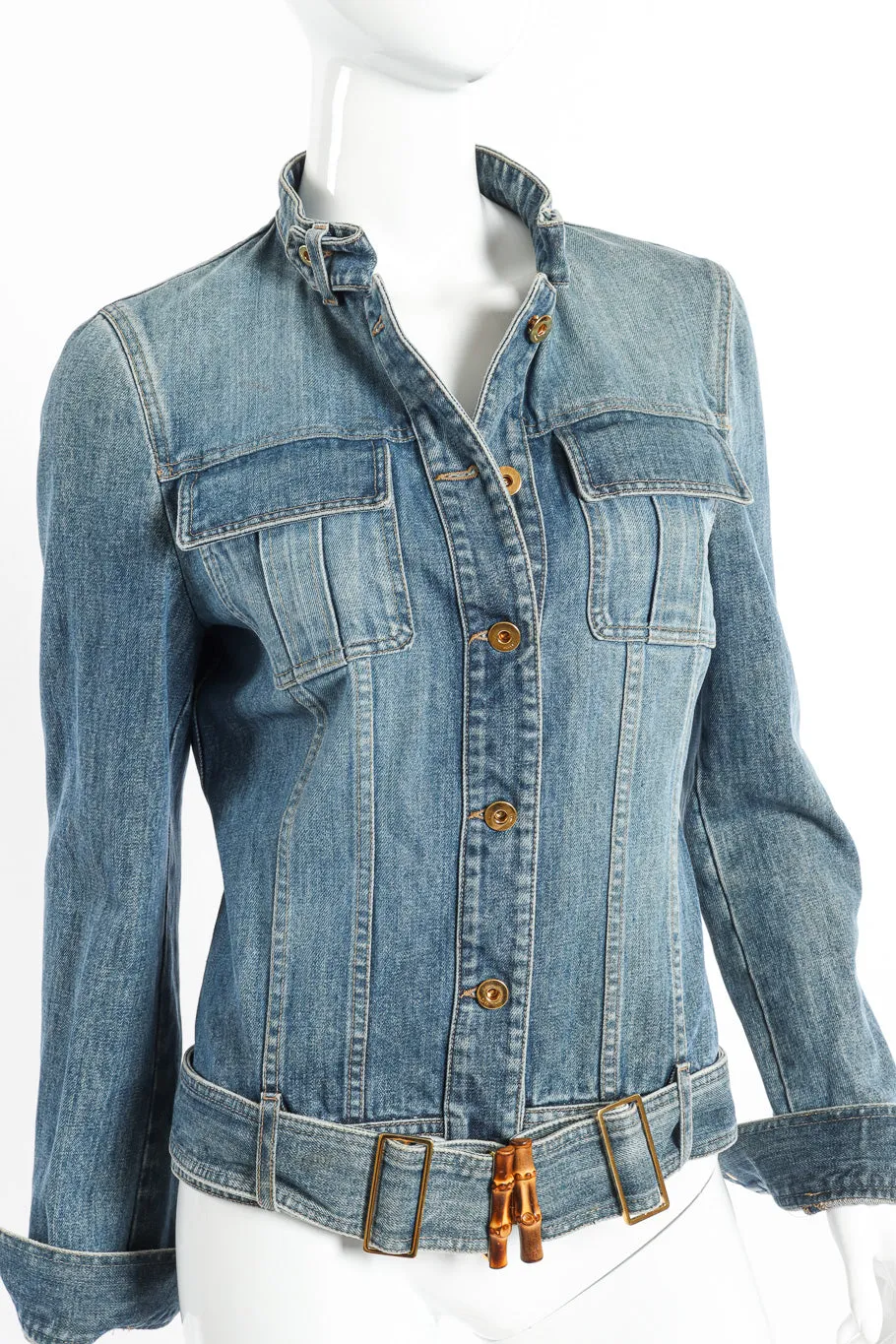 Bamboo Belt Denim Jacket