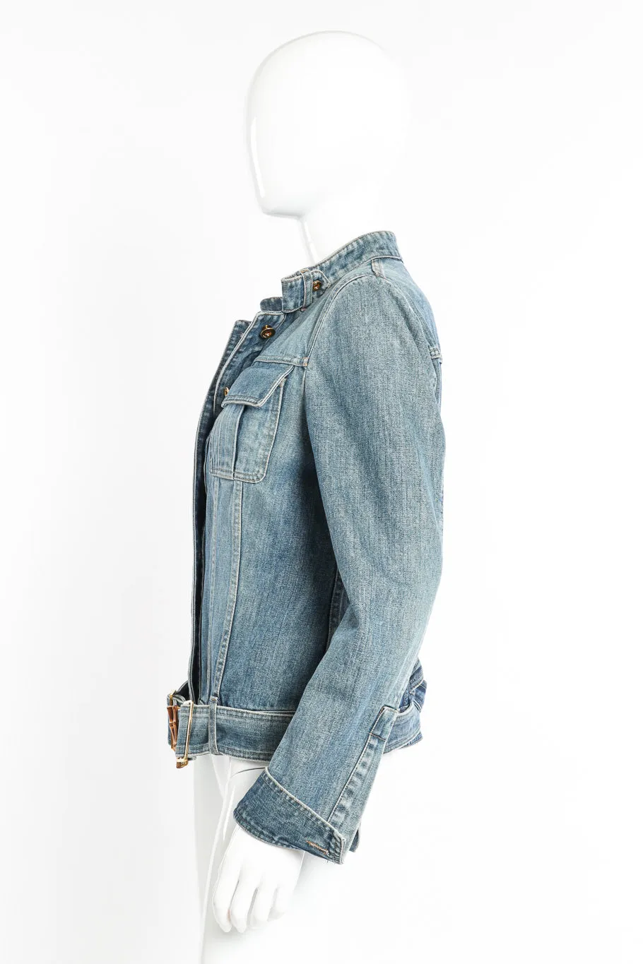 Bamboo Belt Denim Jacket