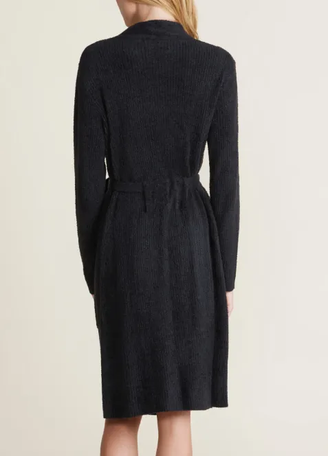 Barefoot Dreams Cozychic Lite Ribbed Robe - Black