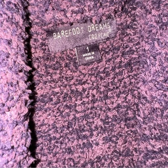 Barefoot Dreams Purple Cozychic Long Robe Size 1 Missing Belt