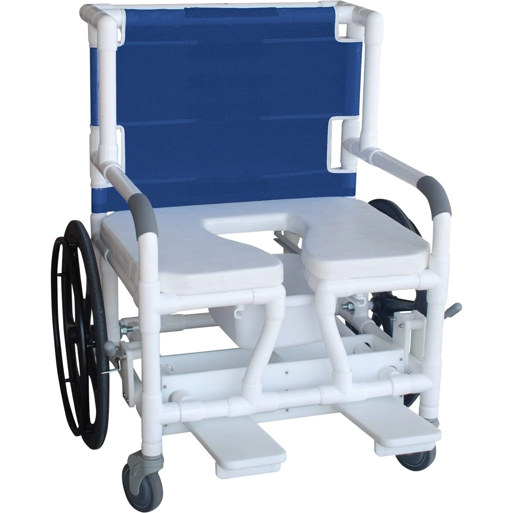 Bariatric Shower Commode Transfer Chair Model 140-26BAR-24W by ConvaQuip