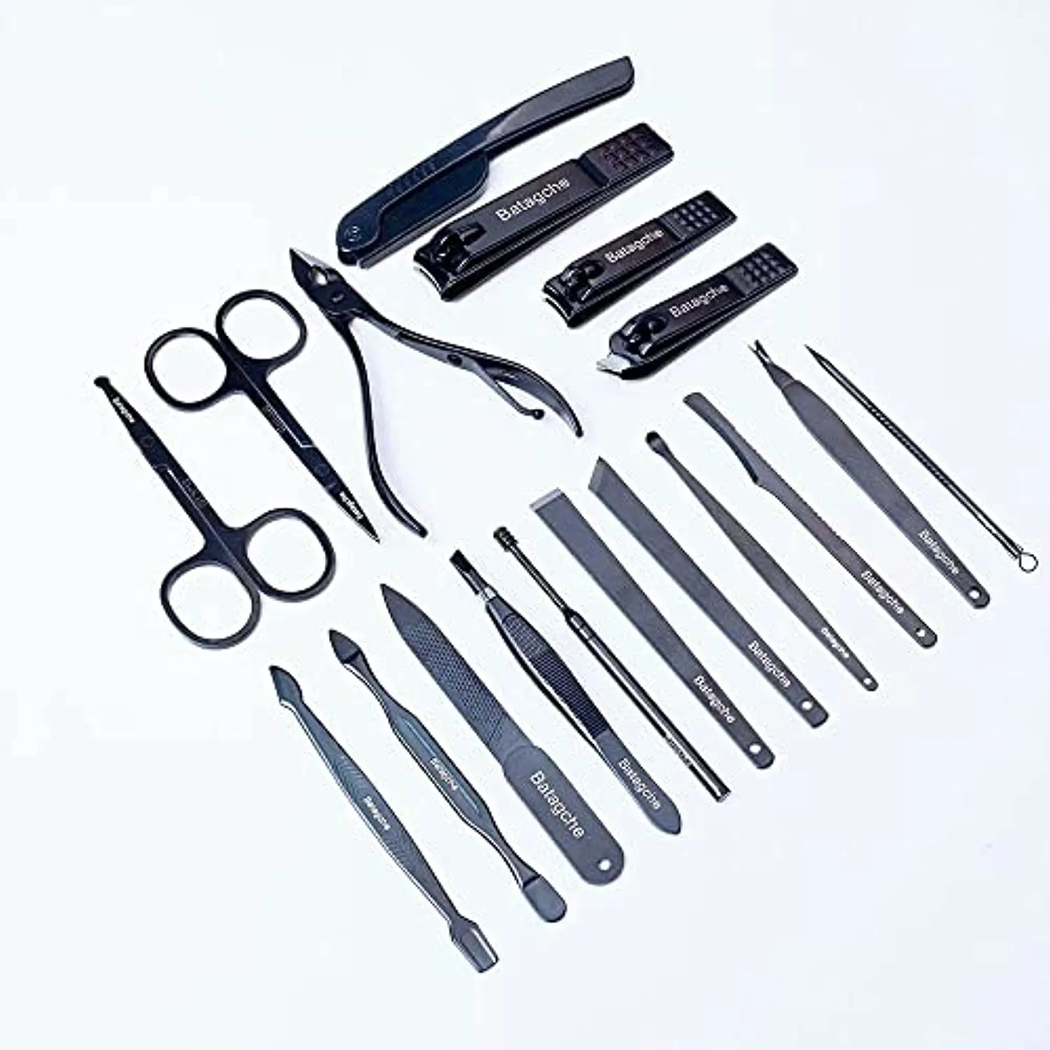 Batagche Manicure Set,18 in 1 Stainless.Fingernails &Toenails Clippers,Manicure Tools,Travel Manicure Kit.