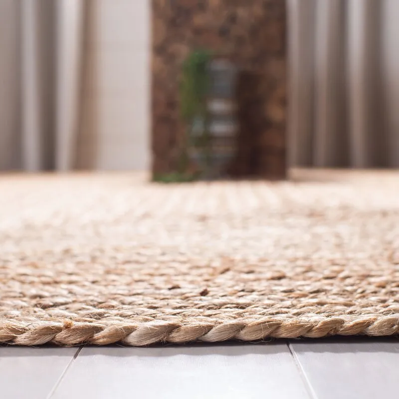 Beautiful Coastal Hand Braided 4 Ft X 6Ft Oval Jute Area Rug, Natural, Reversible, Made in India by Rajrang!