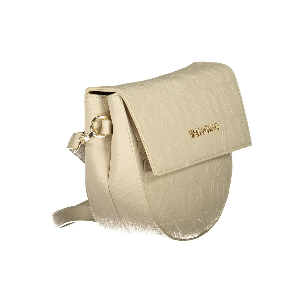 Beige Polyethylene Women Handbag