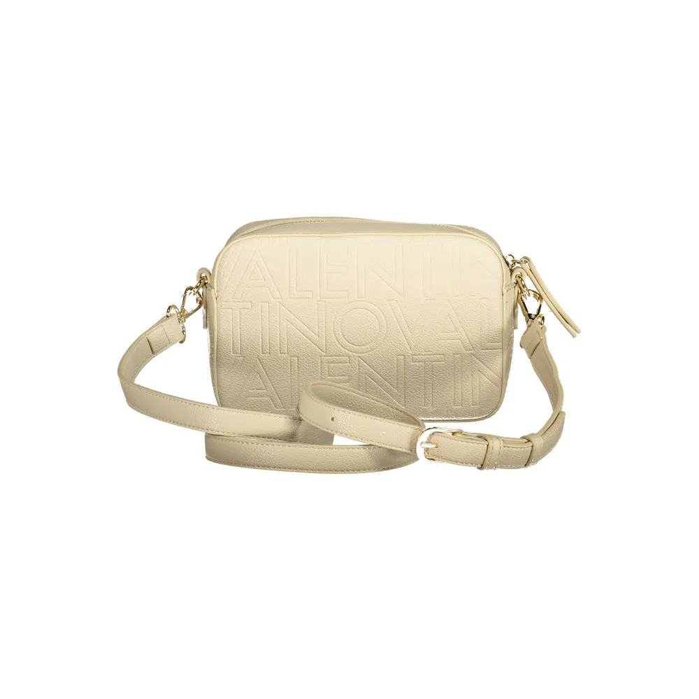 Beige Polyethylene Women Handbag