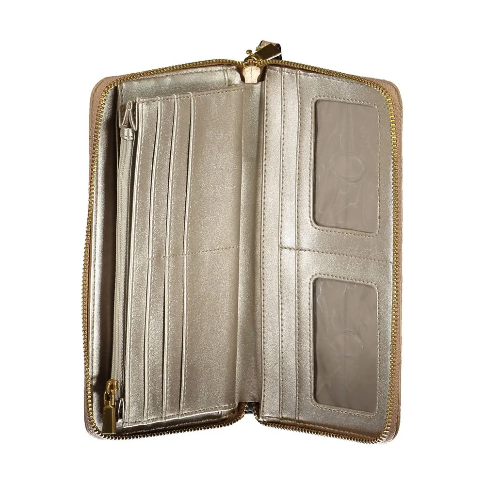 Beige Polyethylene Women Wallet