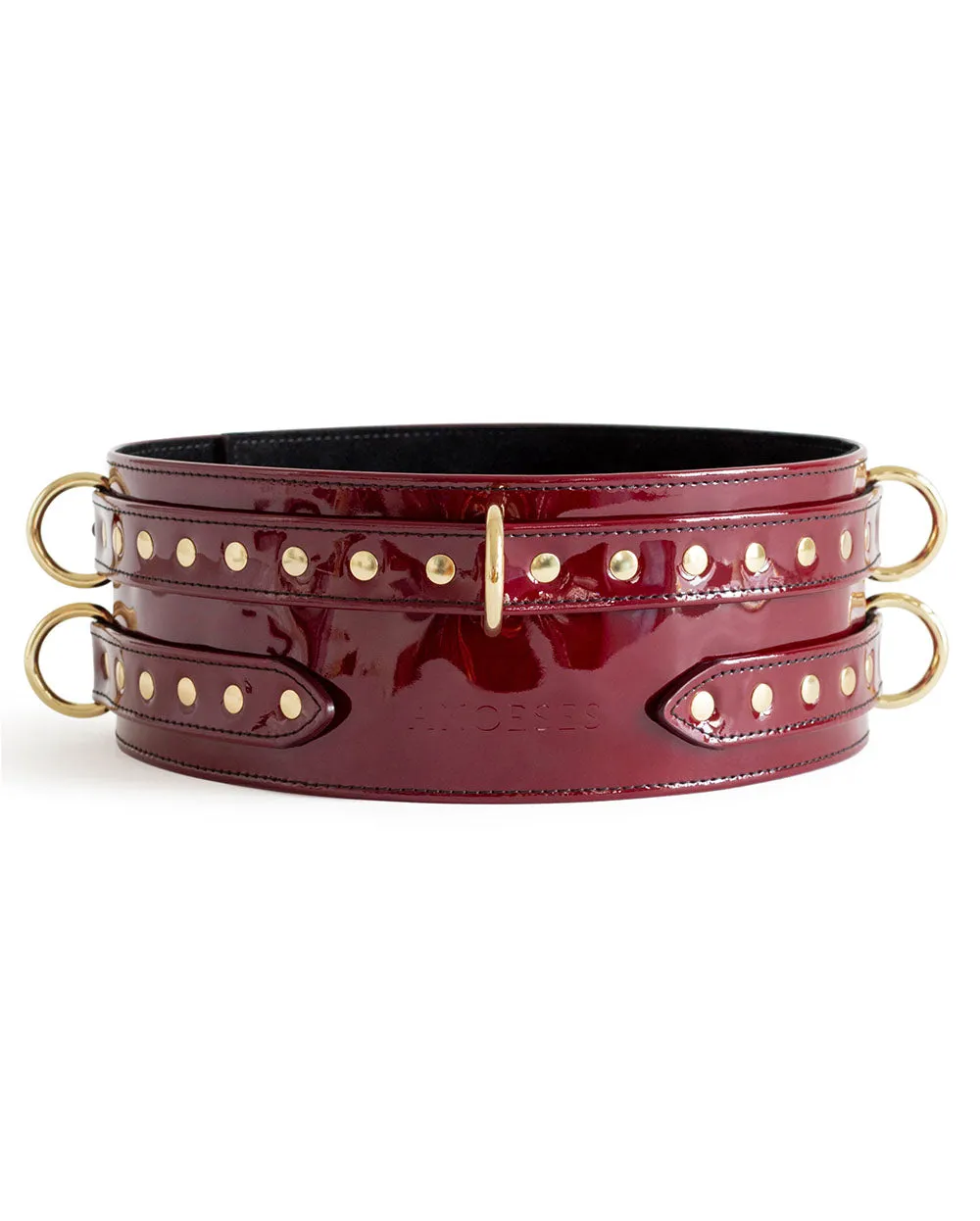 Belt “Aura” Burgundy Patent