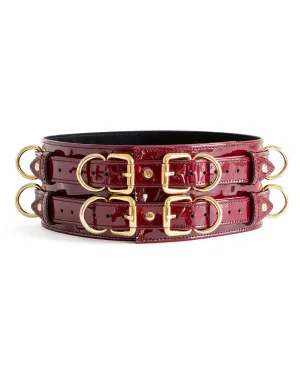 Belt “Aura” Burgundy Patent