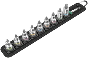 Belt B 3 TORXÂ® HF Zyklop bit socket set with holding function, 3/8" drive