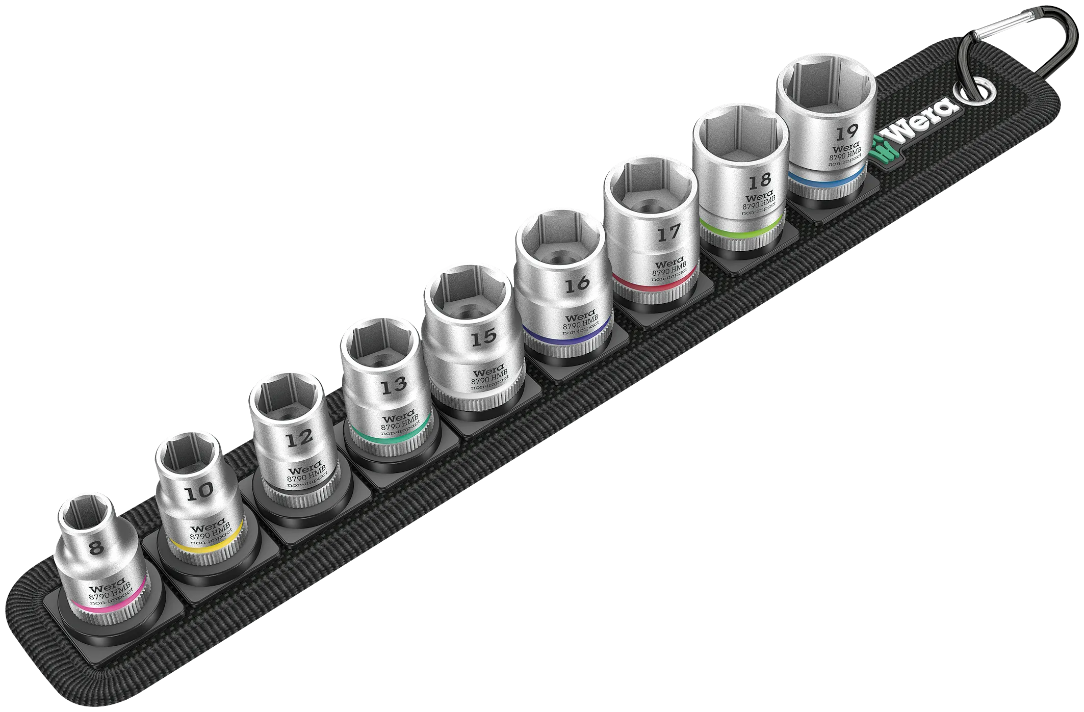 Belt B 4 Zyklop socket set, 3/8" drive
