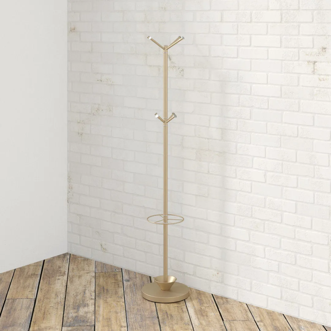 Bjoern 8 - Hook Freestanding Coat Rack in Champagne Mercer41