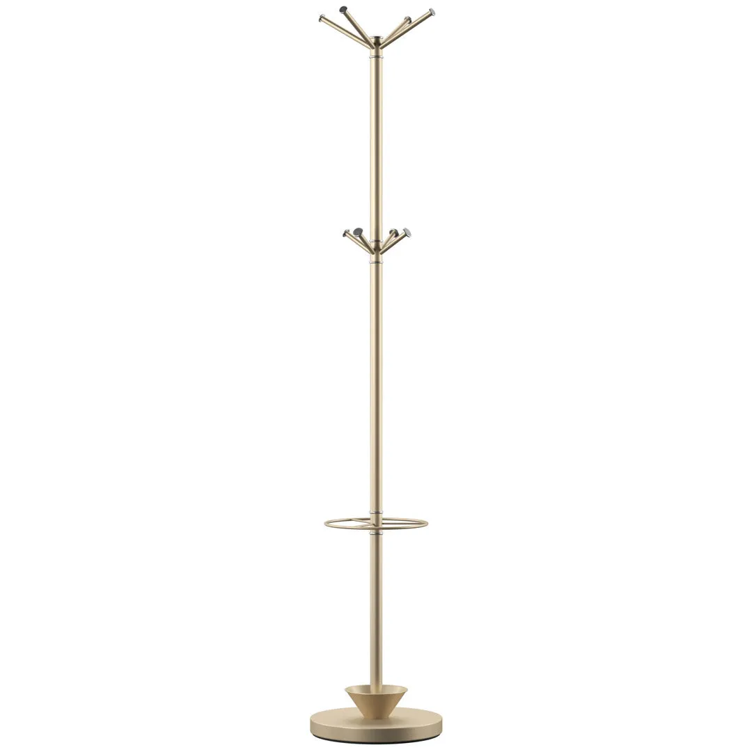 Bjoern 8 - Hook Freestanding Coat Rack in Champagne Mercer41