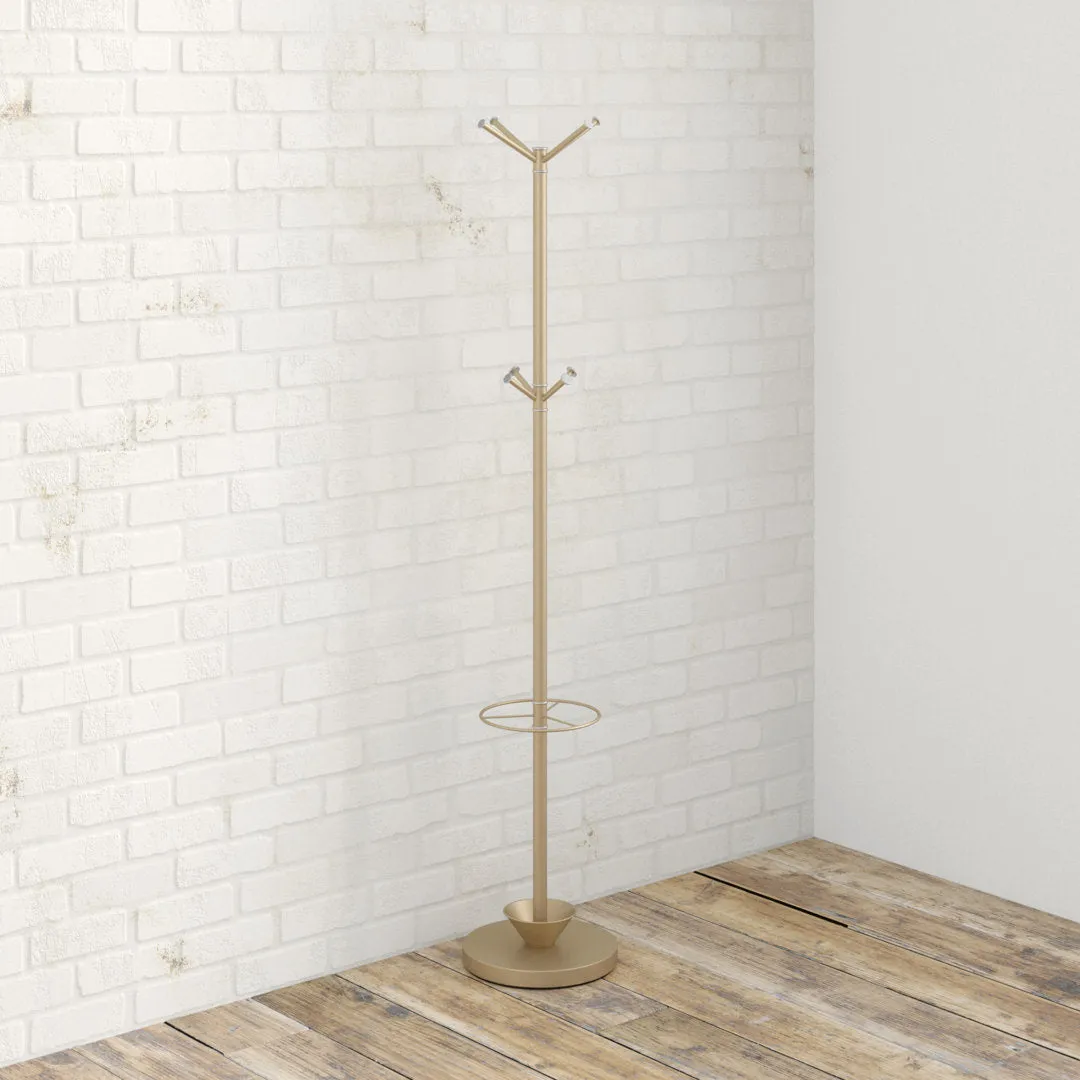 Bjoern 8 - Hook Freestanding Coat Rack in Champagne Mercer41