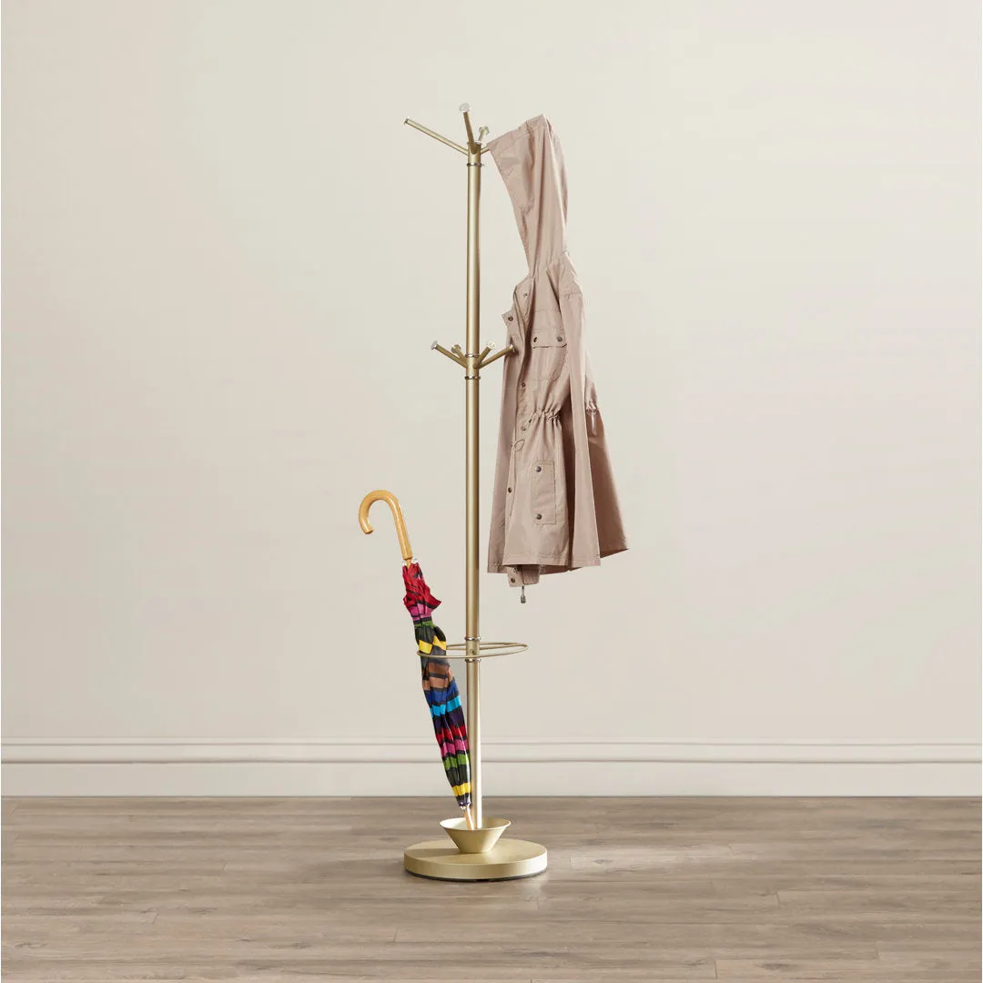 Bjoern 8 - Hook Freestanding Coat Rack in Champagne Mercer41