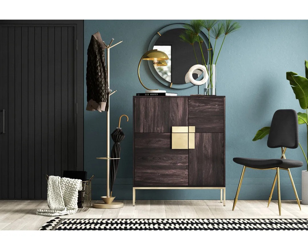 Bjoern 8 - Hook Freestanding Coat Rack in Champagne Mercer41