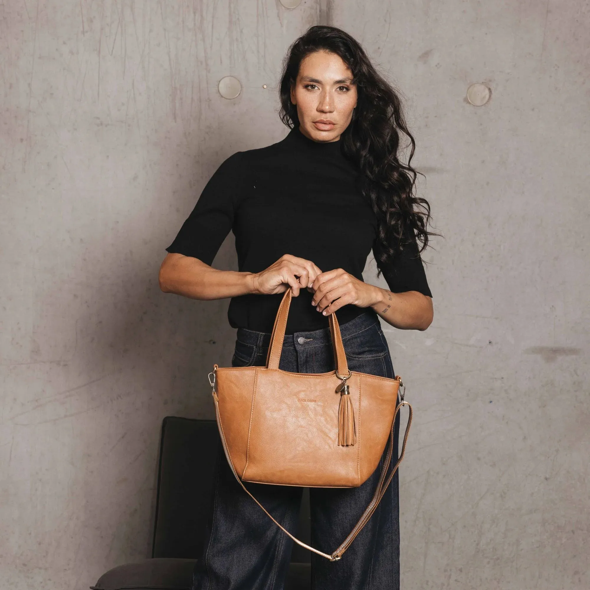 Black Caviar Liana 3 Piece Handbag Set | Tan