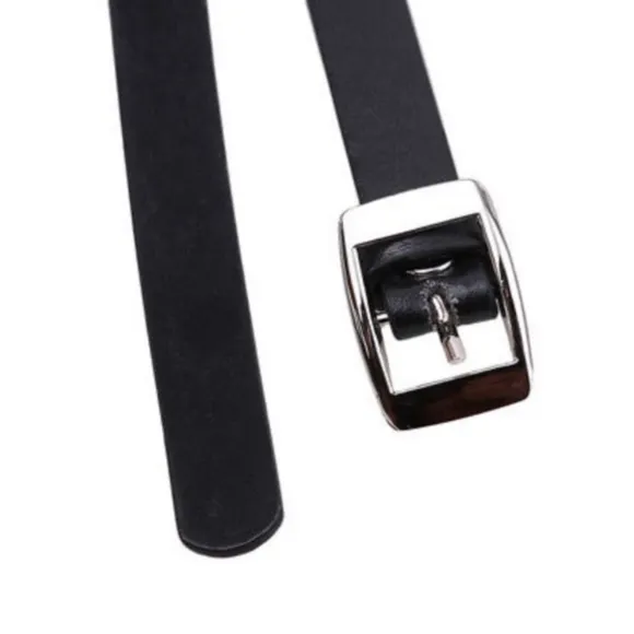 Black Harness Suspender Women Men Leather Belt Straps