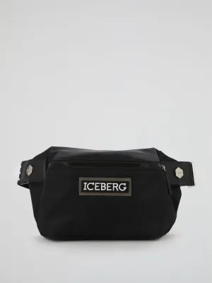 Black Logo Strap Belt Bag