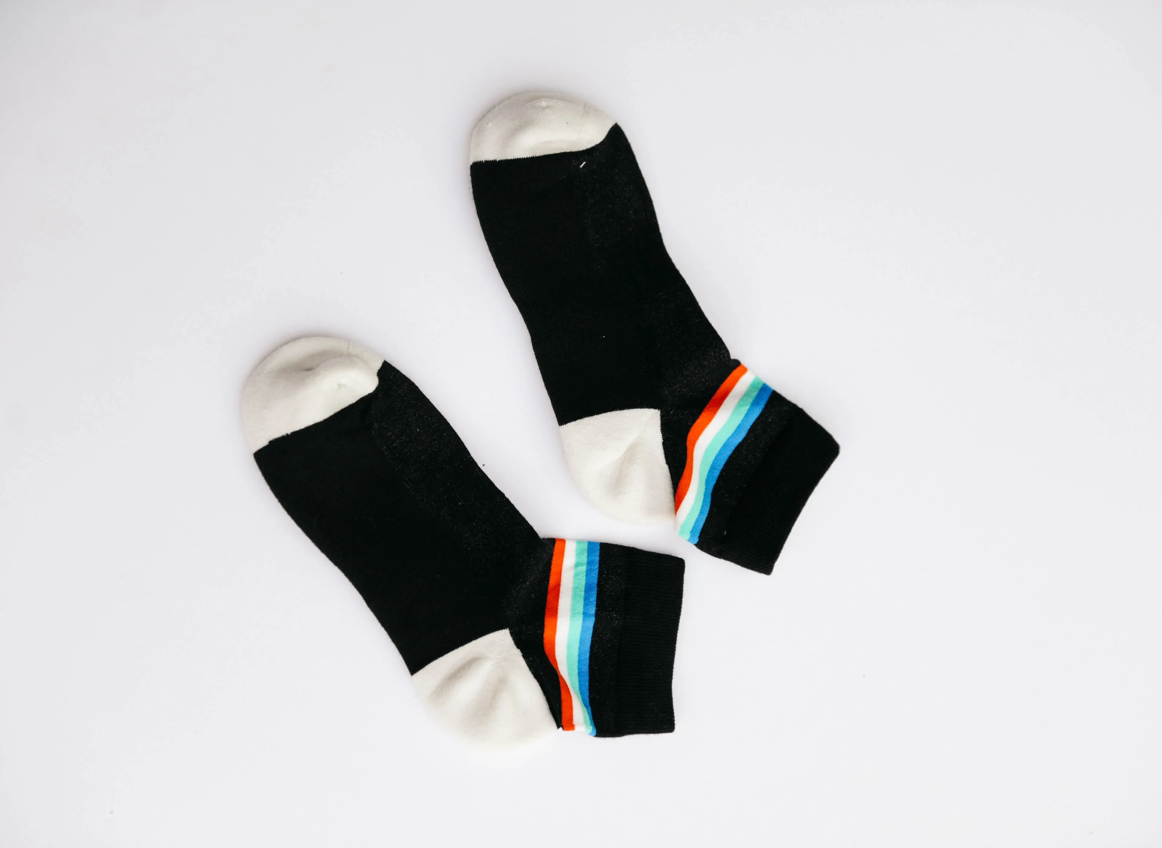Black Retro Stripe Shorty