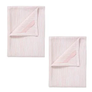 Blomus BELT Set of 2 Tea Towels - Lily White/Rose Dust
