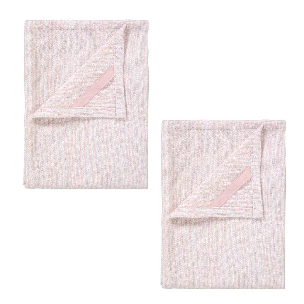 Blomus BELT Set of 2 Tea Towels - Lily White/Rose Dust