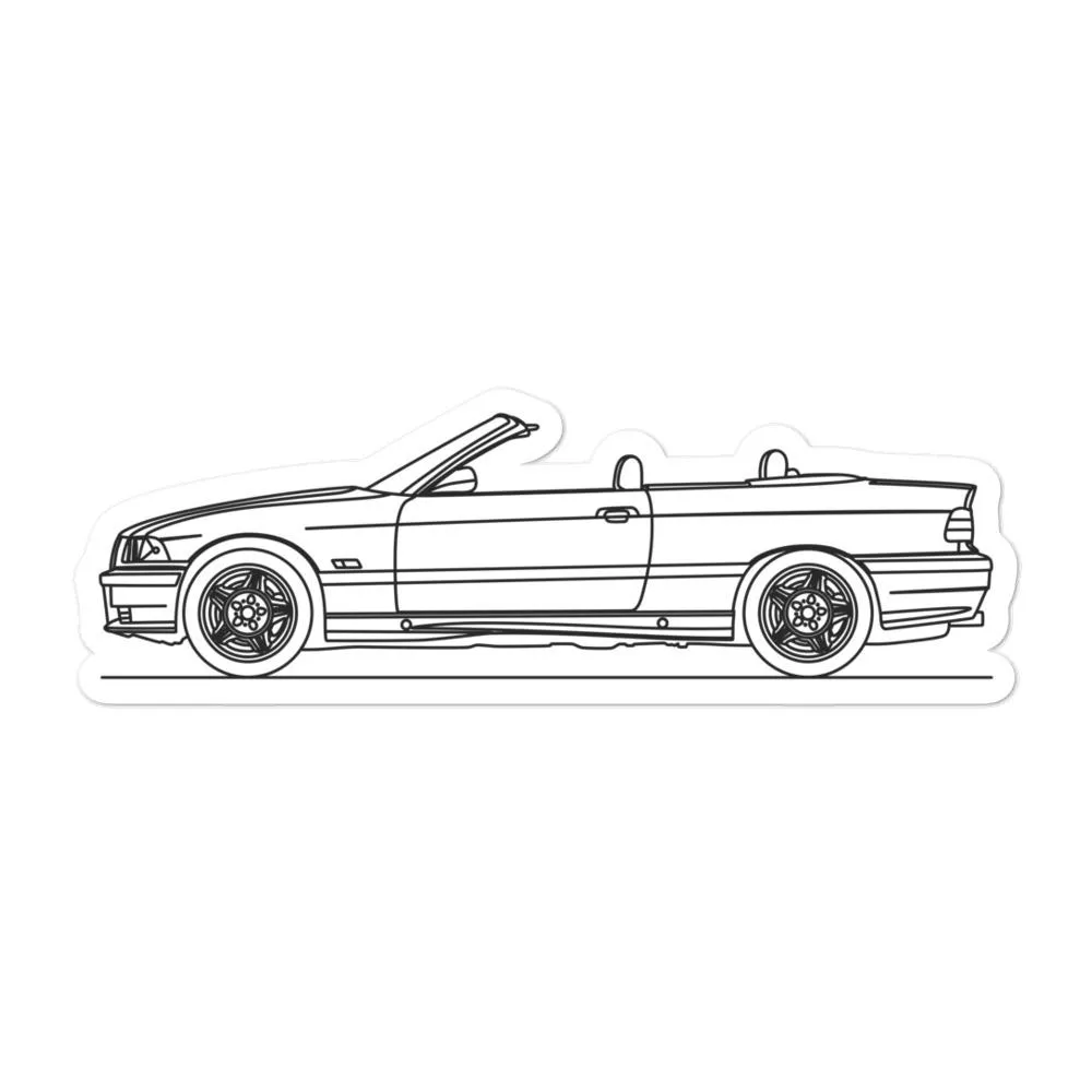 BMW E36 M3 Cabriolet Outline Sticker