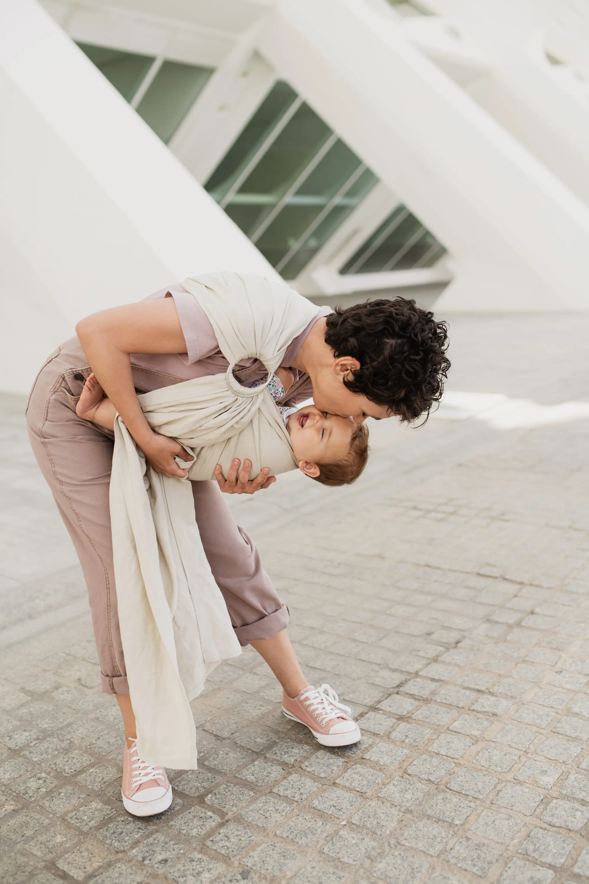 Boba Ring Sling Baby Carrier Pampas Beige