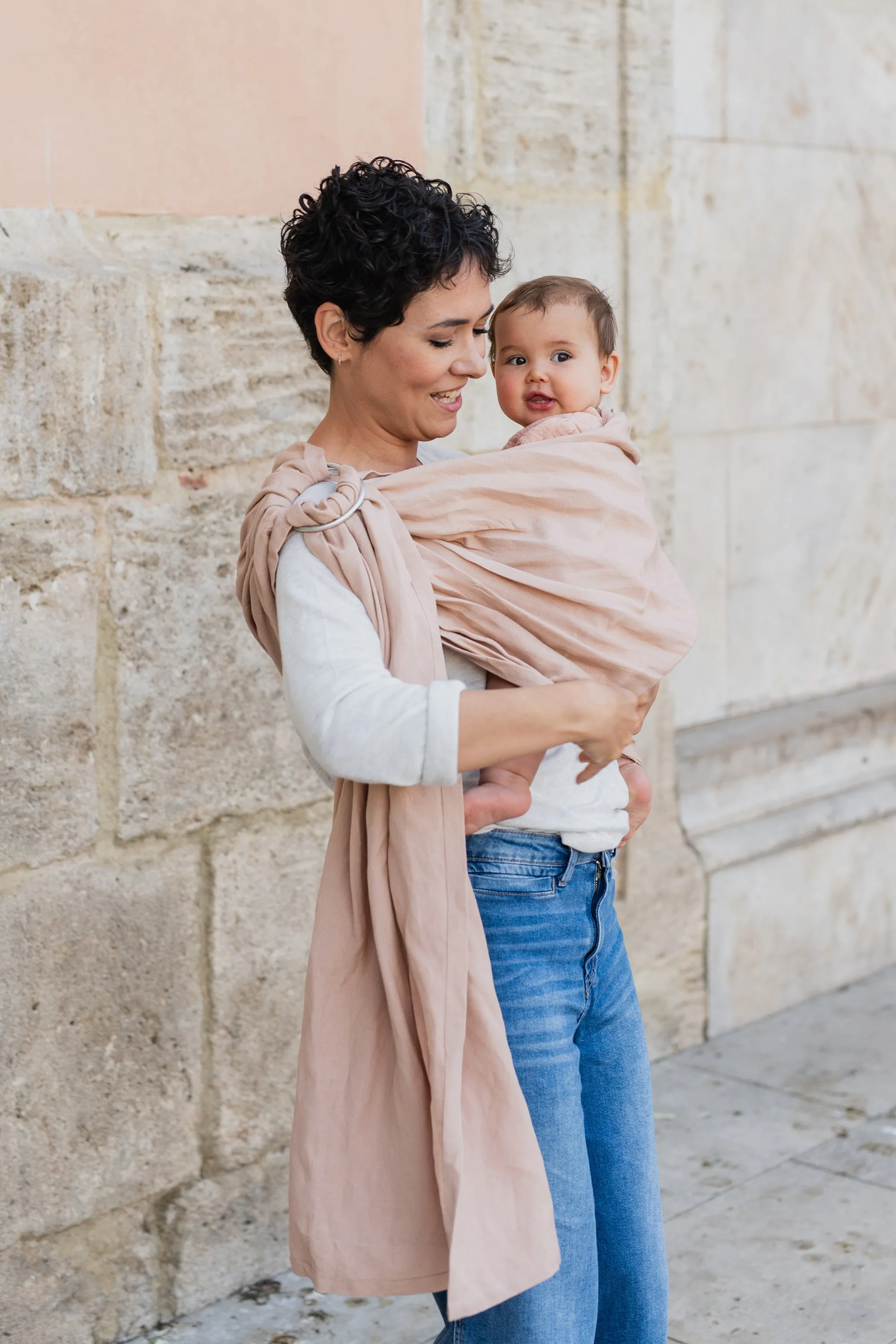 Boba Ring Sling Baby Carrier Peony Pink
