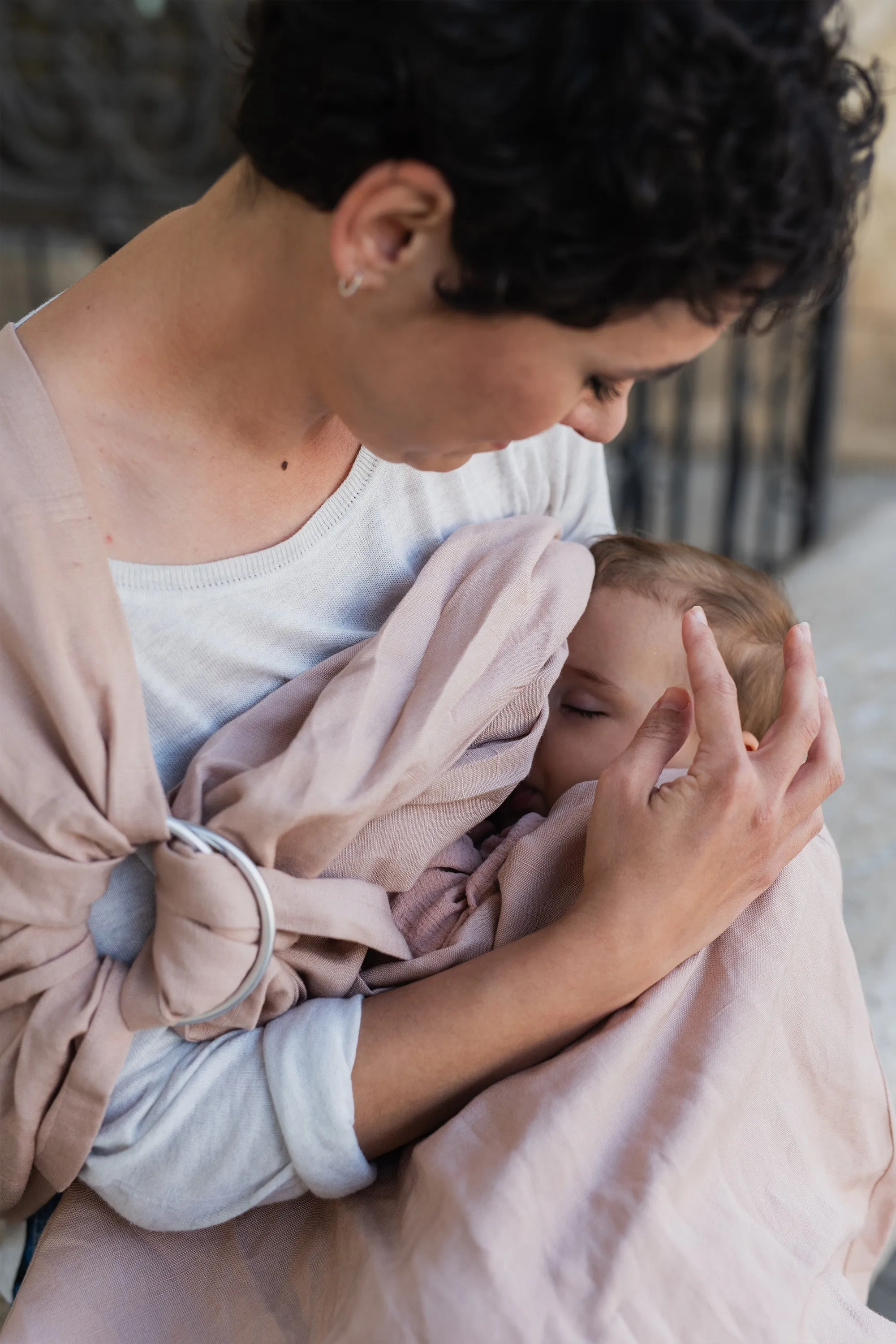 Boba Ring Sling Baby Carrier Peony Pink