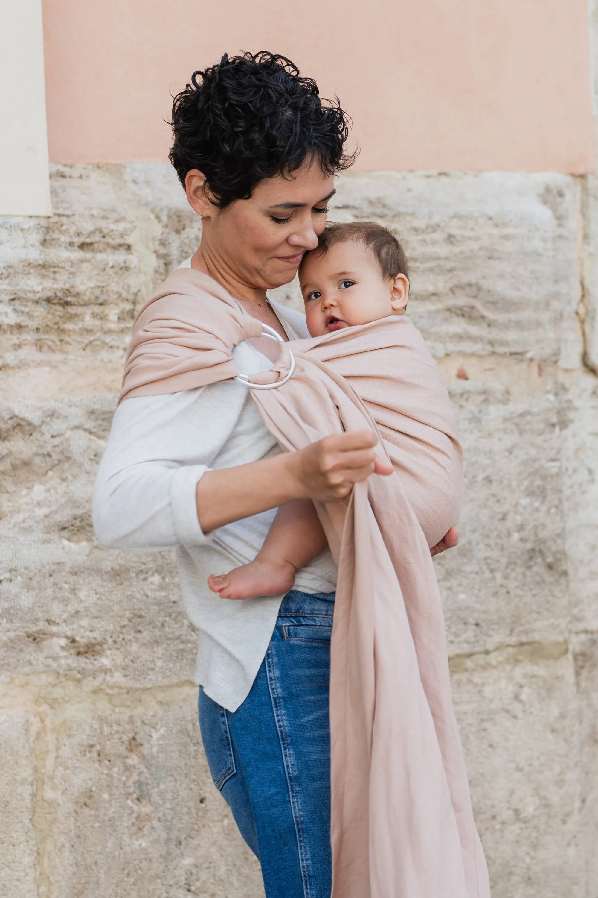 Boba Ring Sling Baby Carrier Peony Pink