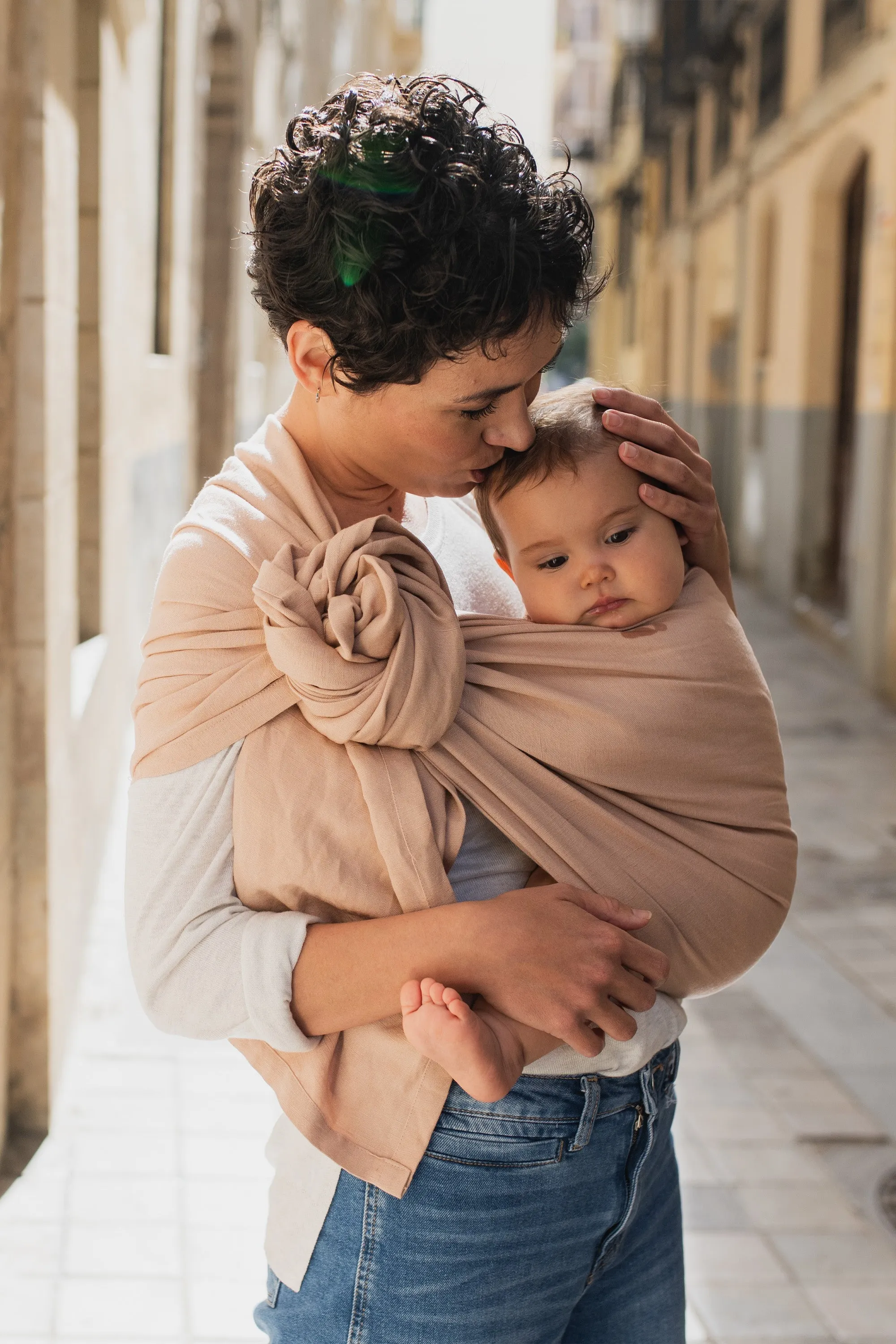 Boba Ring Sling Baby Carrier Peony Pink