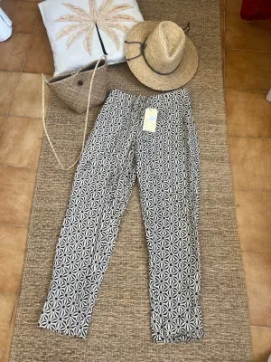 Boho trouser in Flower round