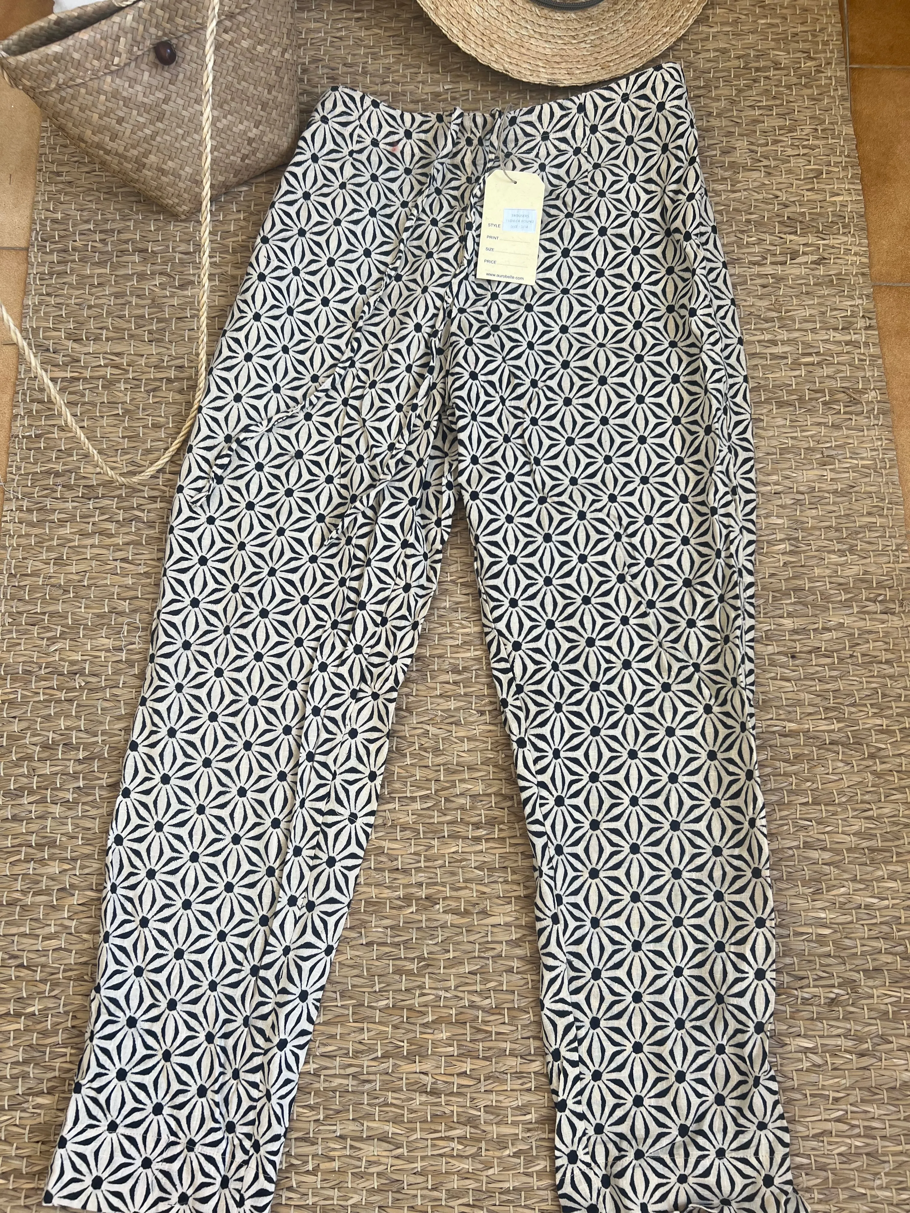 Boho trouser in Flower round