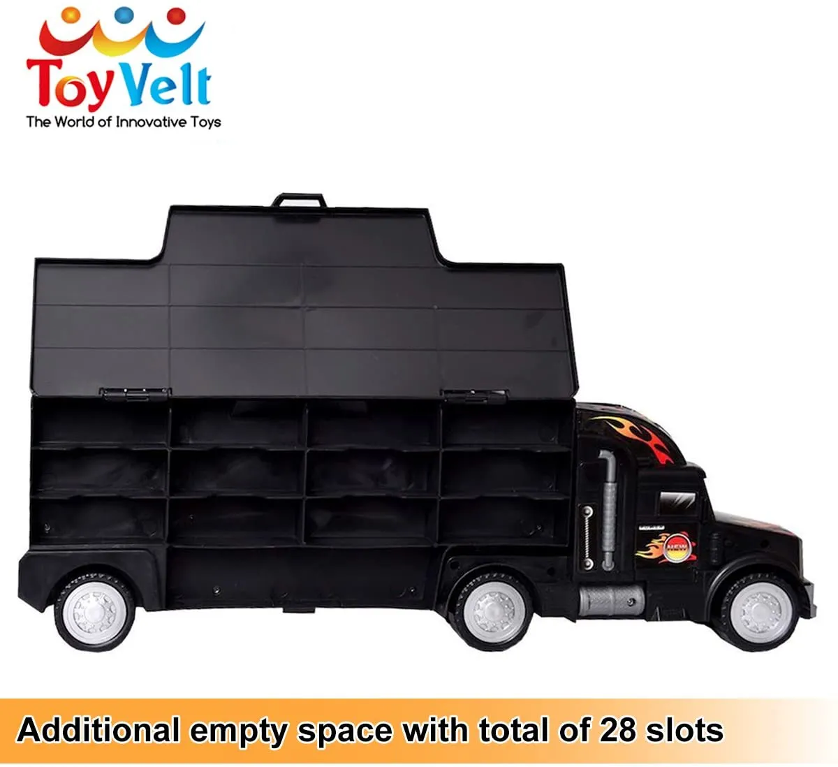Boredum Busters Transport Carrier with 6 cars & accessories, fits 28 Cars! Age 3  Retails $50 