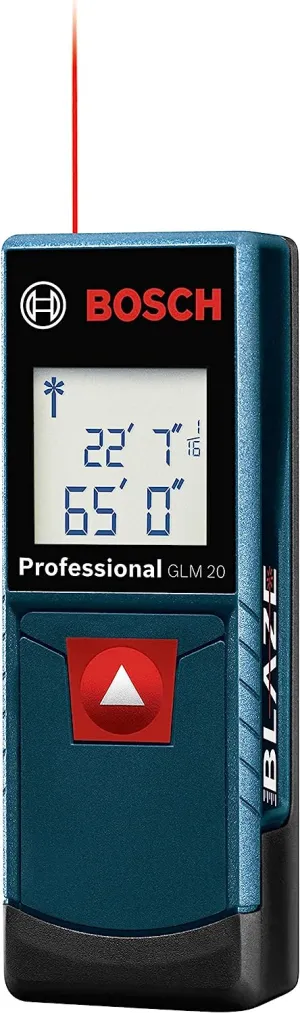 Bosch - GLM20 Blaze 65ft Laser Distance Measure With Real Time Measuring