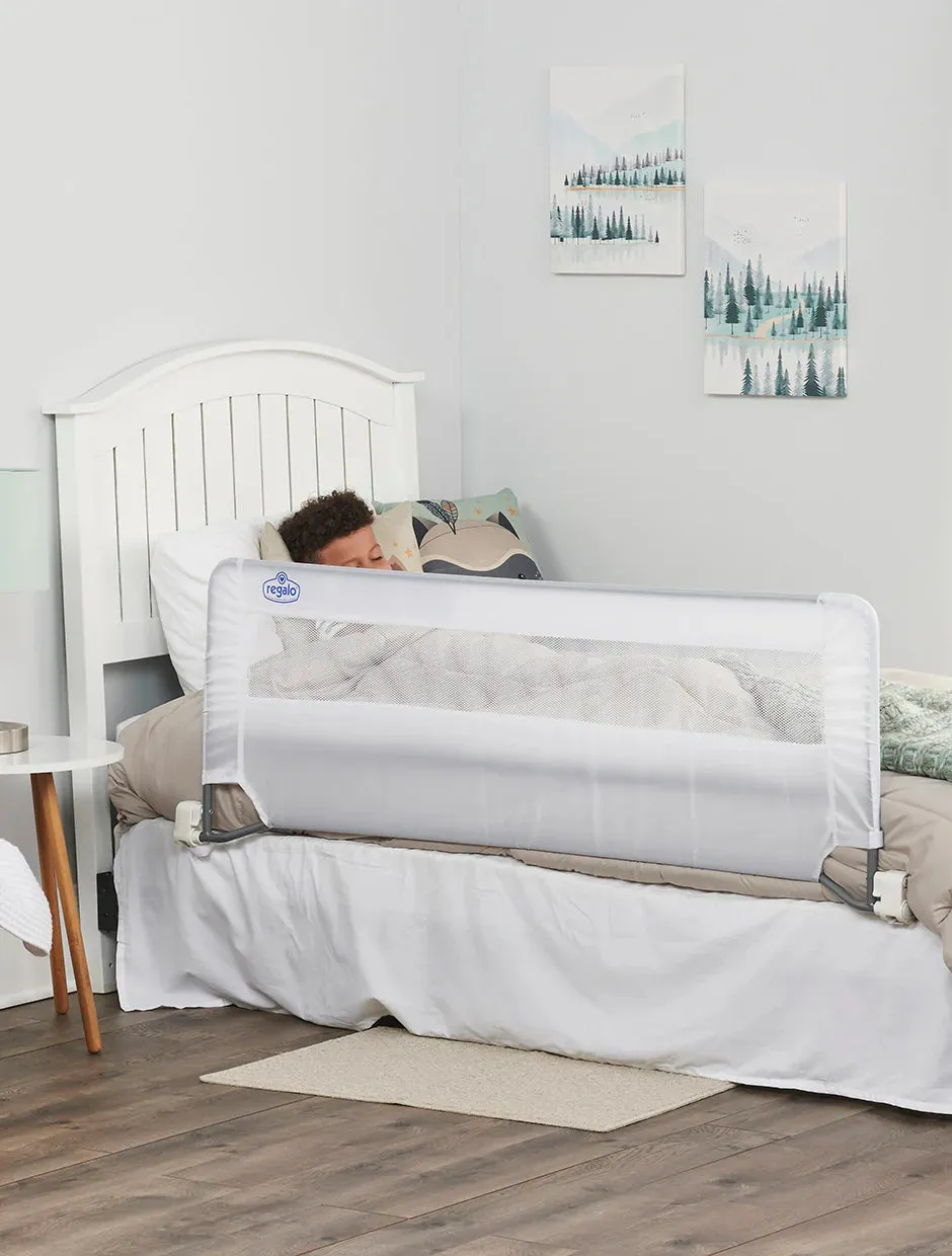 Brand new Regalo Baby 2220 Swing Down Extra Long Bedrail (White) 54 Inches Long