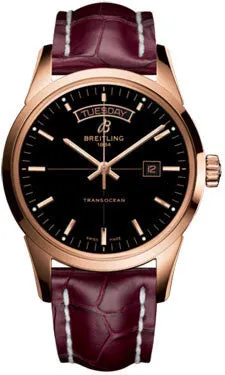Breitling - Transocean Day and Date Red Gold - Croco Strap