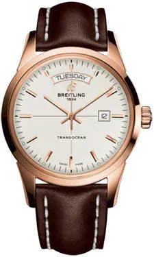 Breitling - Transocean Day and Date Red Gold - Leather Strap