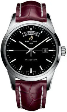 Breitling - Transocean Day and Date Stainless Steel - Croco Strap