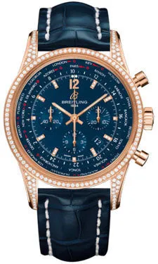 Breitling - Transocean Unitime Pilot Red Gold Diamonds