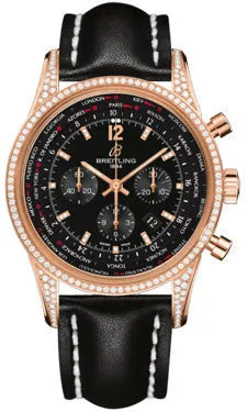 Breitling - Transocean Unitime Pilot Red Gold Diamonds