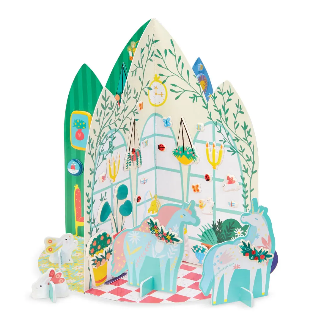 Bright Stripes - Puffy Stickers - Unicorn