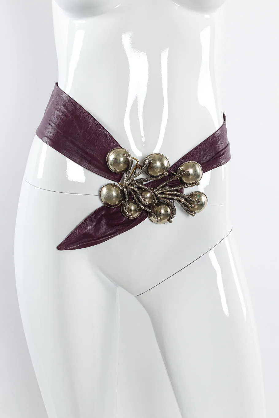 Brutalist Orb Leather Sash Belt