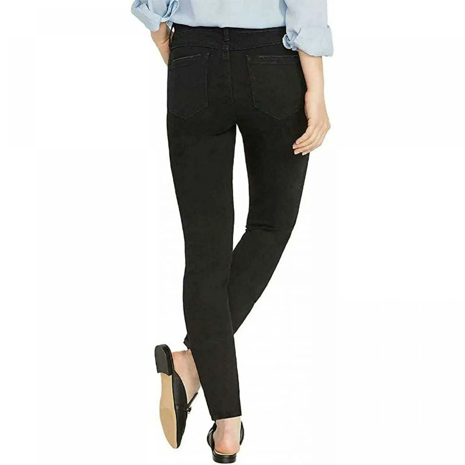 Buffalo Jess Rip And Repair Mid Rise Skinny Jeans Black 12