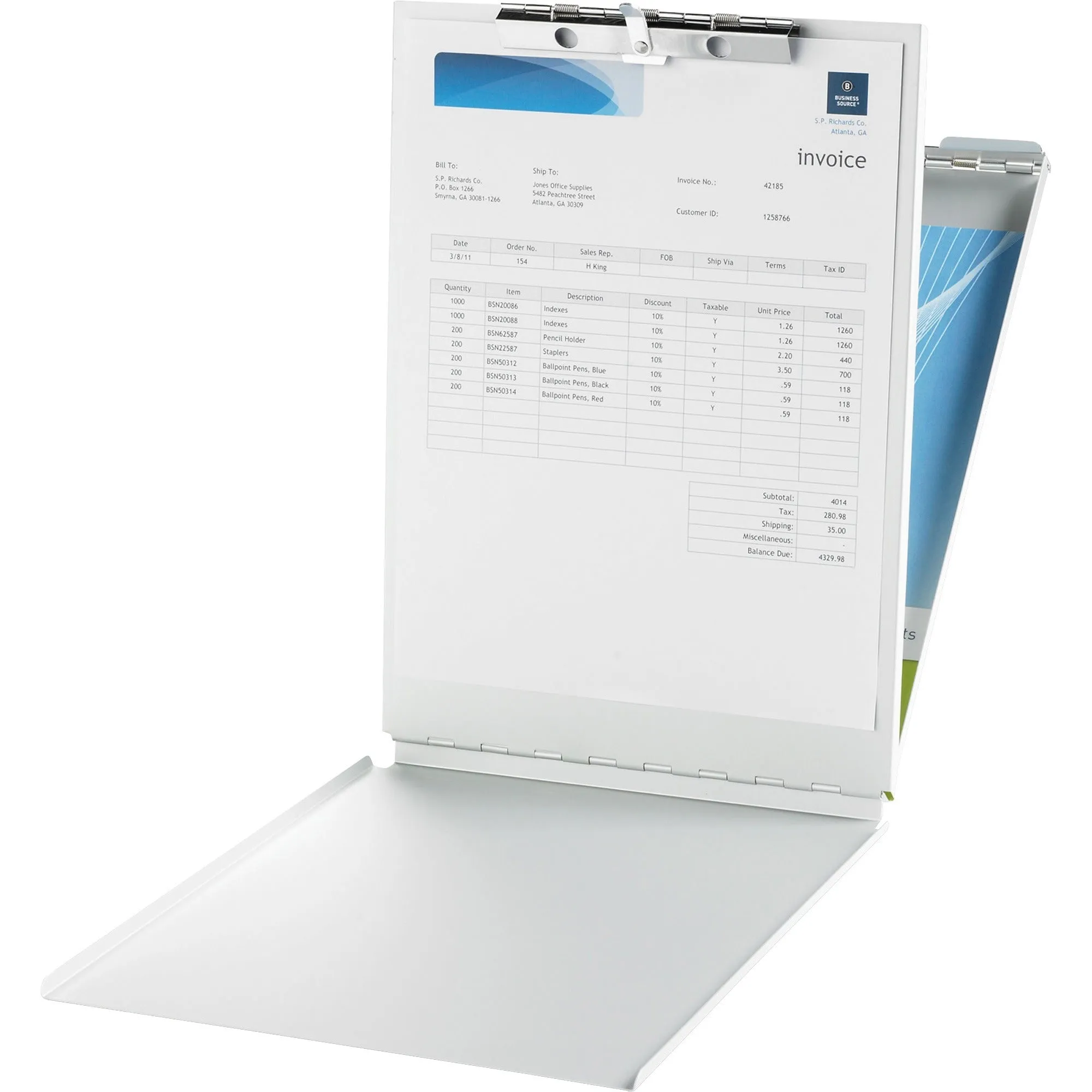 Business Source Aluminum Form Holder