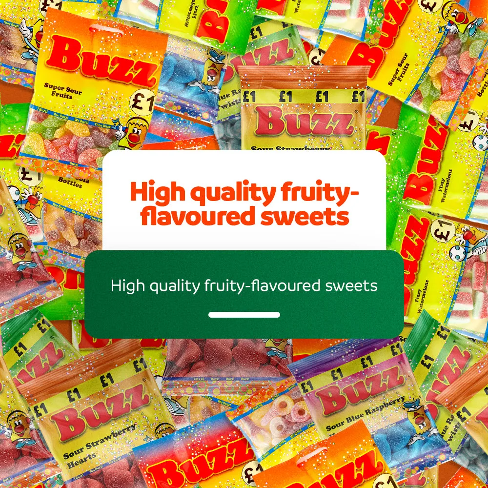 Buzz Sweets Mini Strawberry Pencils | Share Pack
